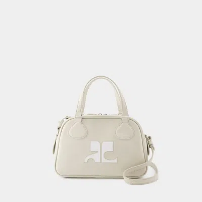 Courrèges Reedition Bowling Bag In Beige