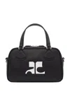 Courrèges Reedition Bowling Leather Bag In 黑色