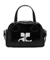 Courrèges Reedition Bowling Leather Bag In Black