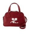 Courrèges Reedition Bowling Leather Bag In Red
