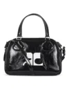 Courrèges Reedition Bowling Zip-up Top Handle Bag In Black