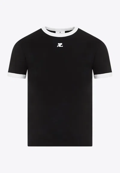 COURRÈGES REEDITION BUMPY CONTRAST T-SHIRT