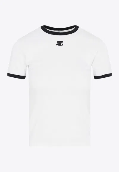 COURRÈGES REEDITION BUMPY CONTRAST T-SHIRT