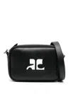 Courrèges Reedition Camera Leather Bag In 黑色