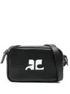 Courrèges Thin Shoulder Strap Single Shoulder Bag In Black