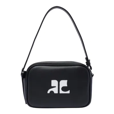 Courrèges Reedition Camera Bag Crossbody Bag In Black  