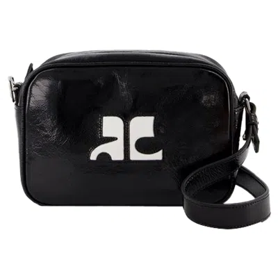 Courrèges Reedition Camera Crossbody - Courreges - Leather - Black