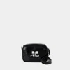 Courrèges Courregès Reedition Naplack Camera Bag In Black