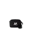 Courrèges Reedition Camera Crossbody - Leather - Black In Black