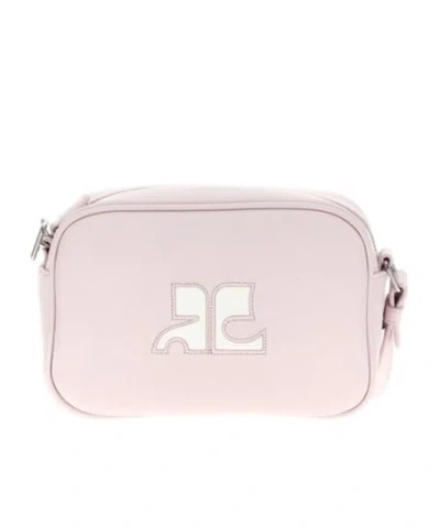 Courrèges Reedition Camera Leather Bag In Pink