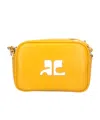 Courrèges Reedition Camera Leather Bag In Yellow