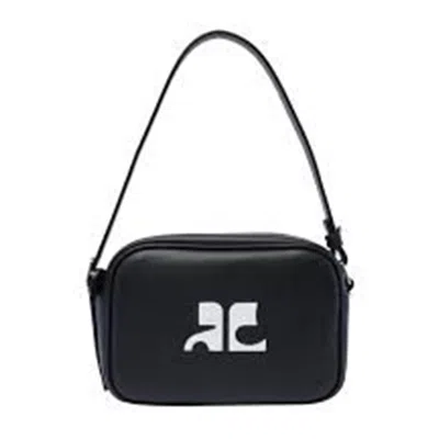 Courrèges Courreges Reedition Camera Mini Handbag In Mastic Gray