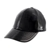Courrèges Glossy Black Baseball Cap With Structured Silhouette