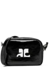 Courrèges Reedition Naplack Mini Bag With Engraved Logo In Black