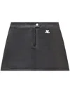 Courrèges Courreges Re Edition Faux Leather Mini Skirt In Black