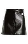 Courrèges Courreges Re-edition Vinyl Effect Mini Skirt Women In Black