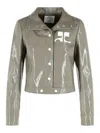 Courrèges Reedition Grey Cotton Blend Jacket In Neutral