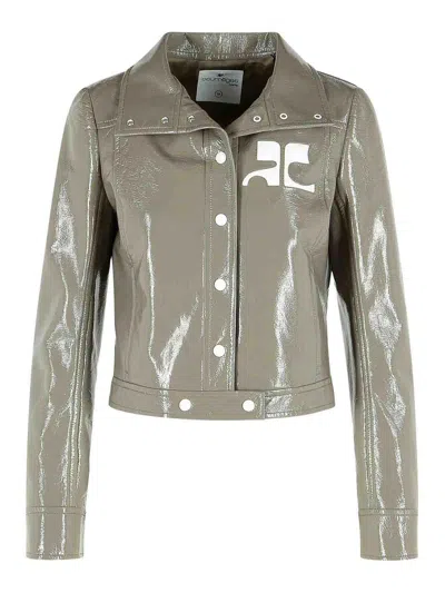 COURRÈGES REEDITION GREY COTTON BLEND JACKET