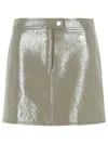 Courrèges Reedition High Waist Polyester Blend Miniskirt In Green
