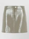 Courrèges Reedition High Waist Polyester Blend Miniskirt In Green