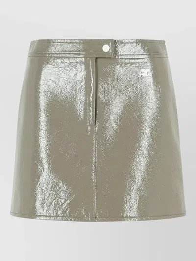 COURRÈGES REEDITION HIGH WAIST POLYESTER BLEND MINISKIRT