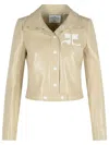 Courrèges 'reedition' Ivory Cotton Blend Jacket In Multi