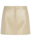 Courrèges 'reedition' Ivory Cotton Blend Miniskirt In Multi