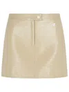 Courrèges Reedition Vinyl Mini Skirt In Neutral