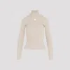 Courrèges Courreges Re Edition Ribbed Funnel Neck Sweater In Neutral