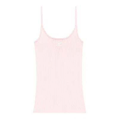 Courrèges Reedition Knit Tank Top In Pink