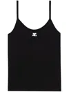 Courrèges Reedition Knit Tank Top Clothing In Black