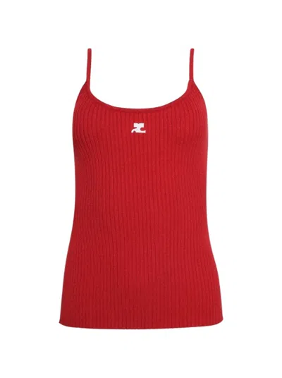 COURRÈGES COURRÈGES REEDITION KNIT TANK TOP RED