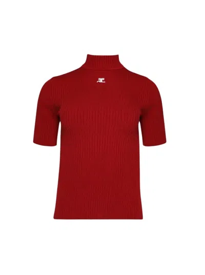 COURRÈGES COURRÈGES REEDITION KNITED TOP RED