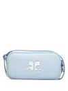 Courrèges Reedition Baguette Leather Bag In Blue