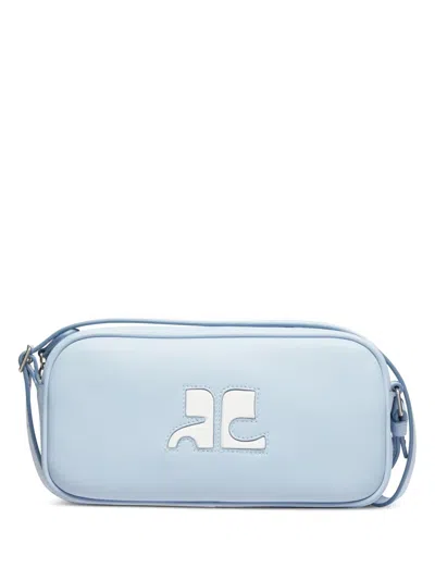 Courrèges Reedition Baguette Leather Bag In Blue