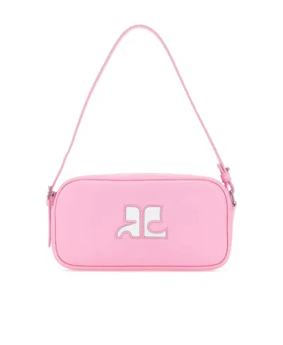 Courrèges Reedition Leather Shoulder Bag In Pink