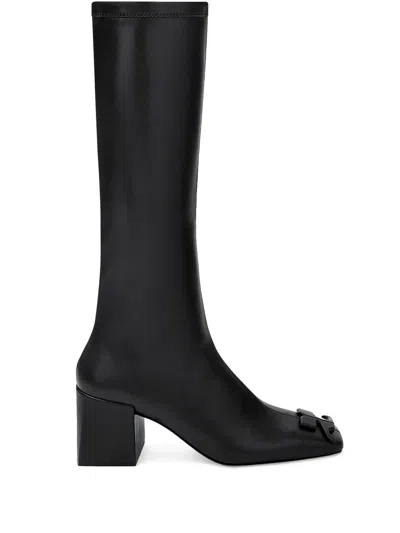 Courrèges Reedition Leather Boots In Schwarz