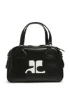 Courrèges Structured Black Bowling Bag With Versatile Carrying Options