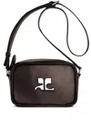 Courrèges Reedition Leather Camera Bag In Brown
