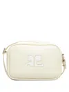 Courrèges Reedition Camera Leather Bag In Yellow