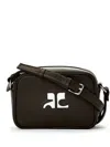 Courrèges Reedition Leather Crossbody Camera Bag In Braun