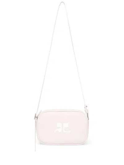 Courrèges Reedition Leather Shoulder Bag In Pink