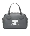 Courrèges Reedition Leather Tote Bag In Gray