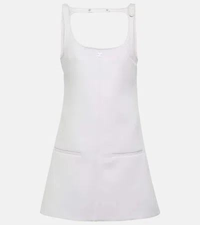 Courrèges Reedition Logo Cutout Minidress In White
