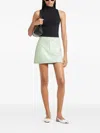 Courrèges Reedition Logo Mini Skirt In Green