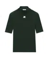 Courrèges Reedition Logo-patch Knitted Top In Black
