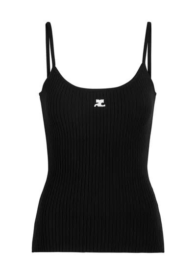 Courrèges Reedition Logo Ribbed-knit Tank