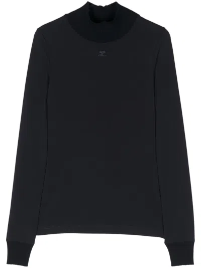 Courrèges Reedition Mesh Top In Blue
