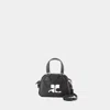 Courrèges Reedition Mini Bowling Bag - Courreges - Leather - Black In Black