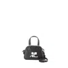 Courrèges Reedition Mini Bowling Bag - Courreges - Leather - Black In Black
